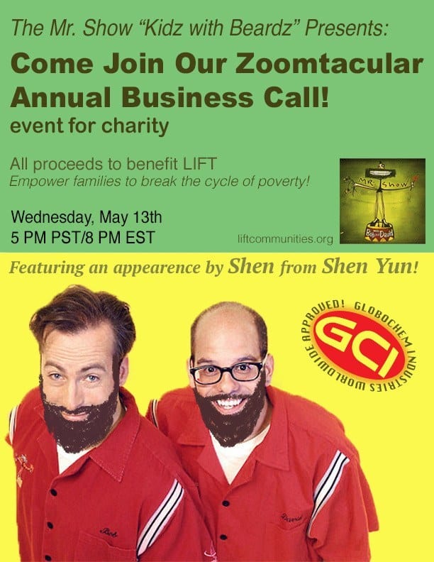 Mr Show Zoomtacular Annual Business Call Event For Charity Zoom Live Stream The Comedy Bureau